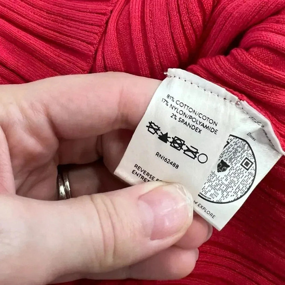 Lita by Ciara Red Ribbed Polo Mini Bodycon Dress M - Picture 5 of 5